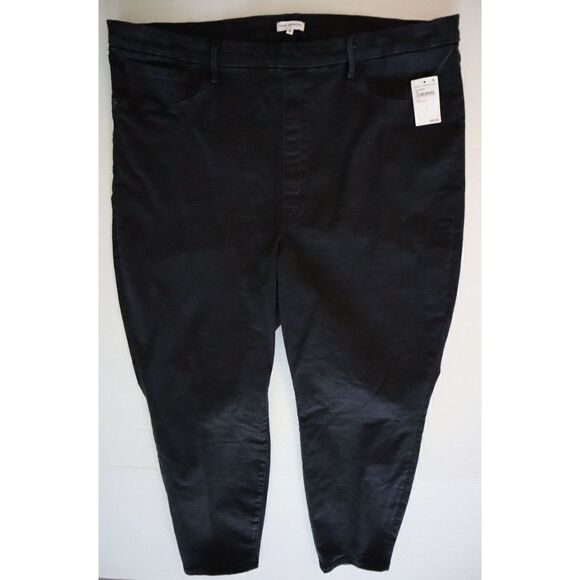 Good American Women's Plus Sz 8 (5X) Black Skinny Power Stretch Pull-On Jeans - Picture 1 of 7